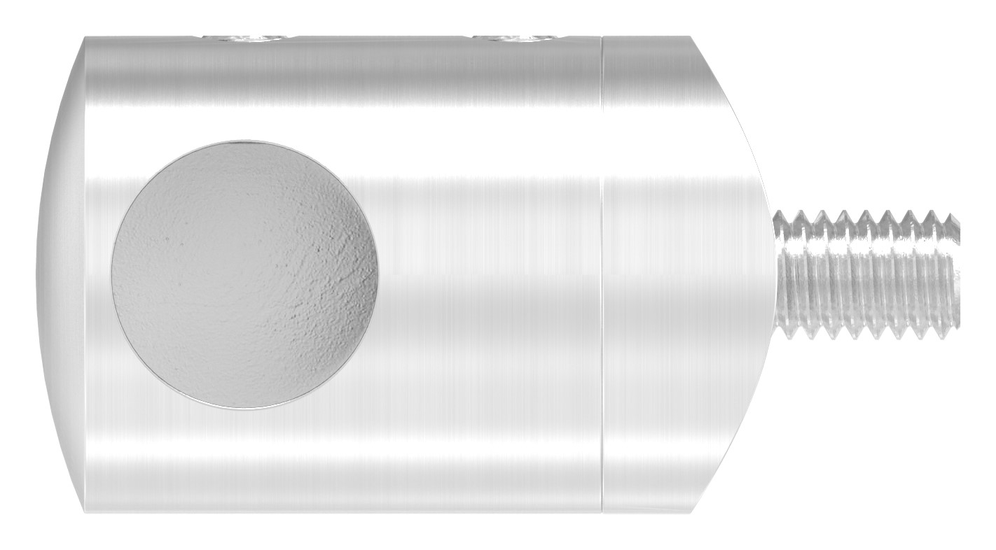 Querstabhalter für 42,4mm Rohr, Sackloch links 12,2mm, V2A