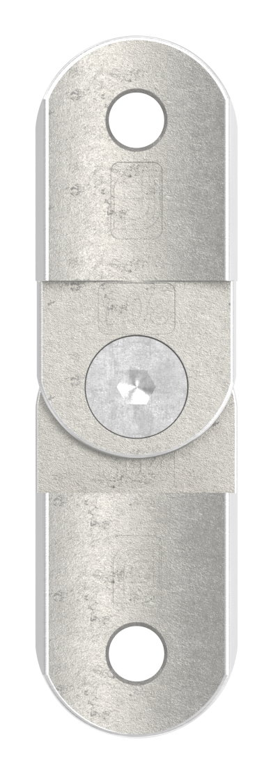 Handlaufanschlussplatte verstellbar, 42,4mm, V2A