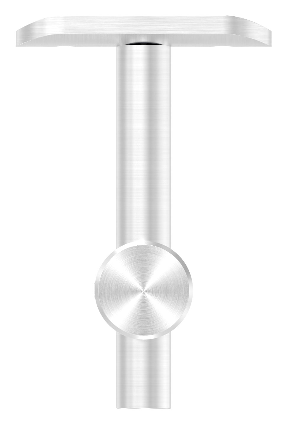 Handlaufhalter mit Handlaufanschlussplatte 42,4mm, V2A