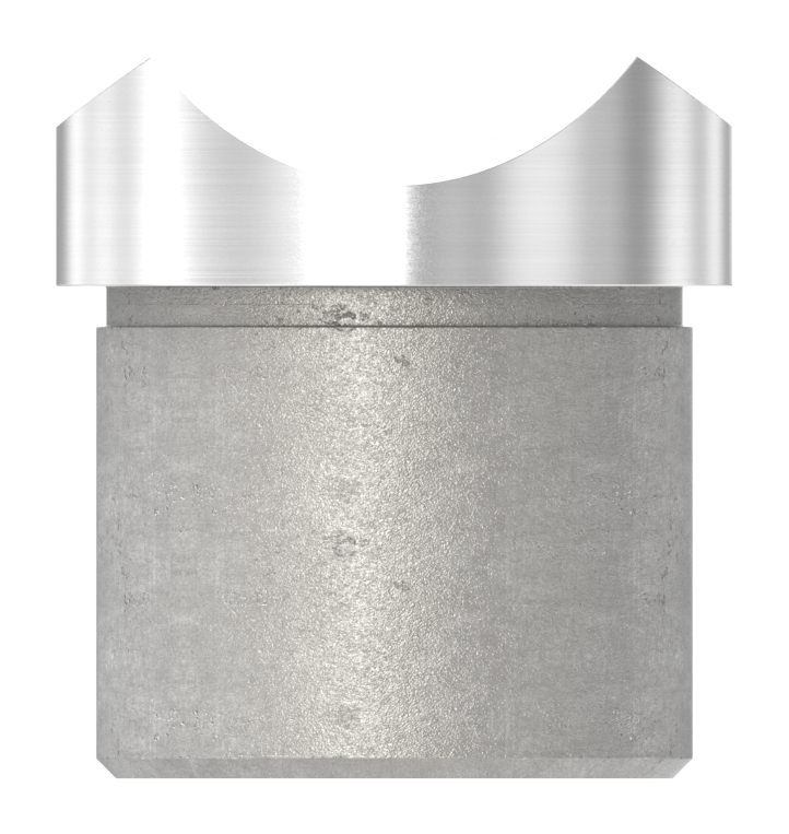 Rohrsattel, Anschluss oben: Rohr 42,4mm, V2A