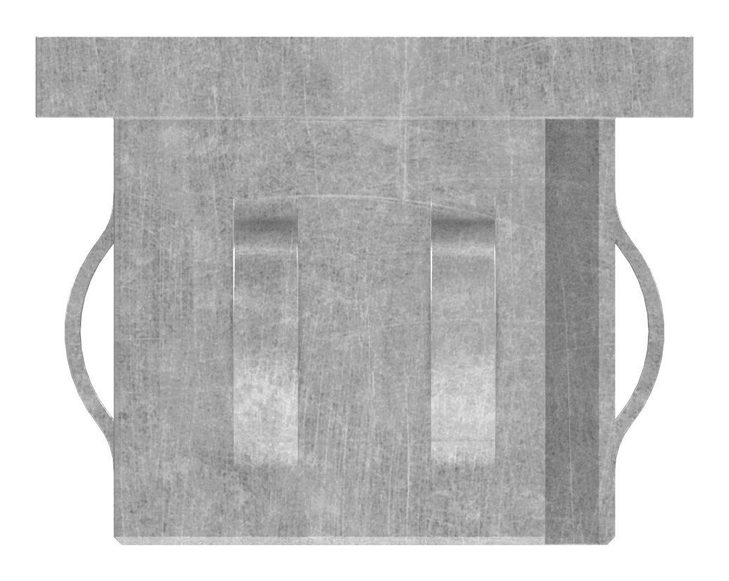 Stahleinschlagkappe, für Quadratrohr 40x40mm