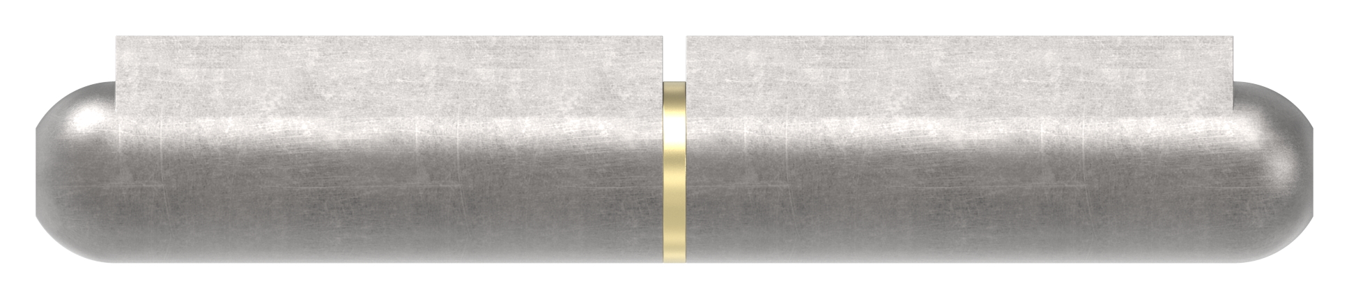 Anschweißband mit Messingring und -stift, Länge: 140mm