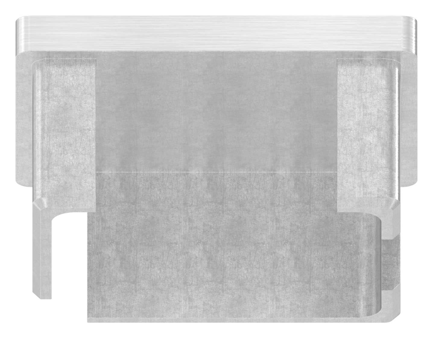 Einsteckkappe, für Rohr 50x40x2,0mm, V2A