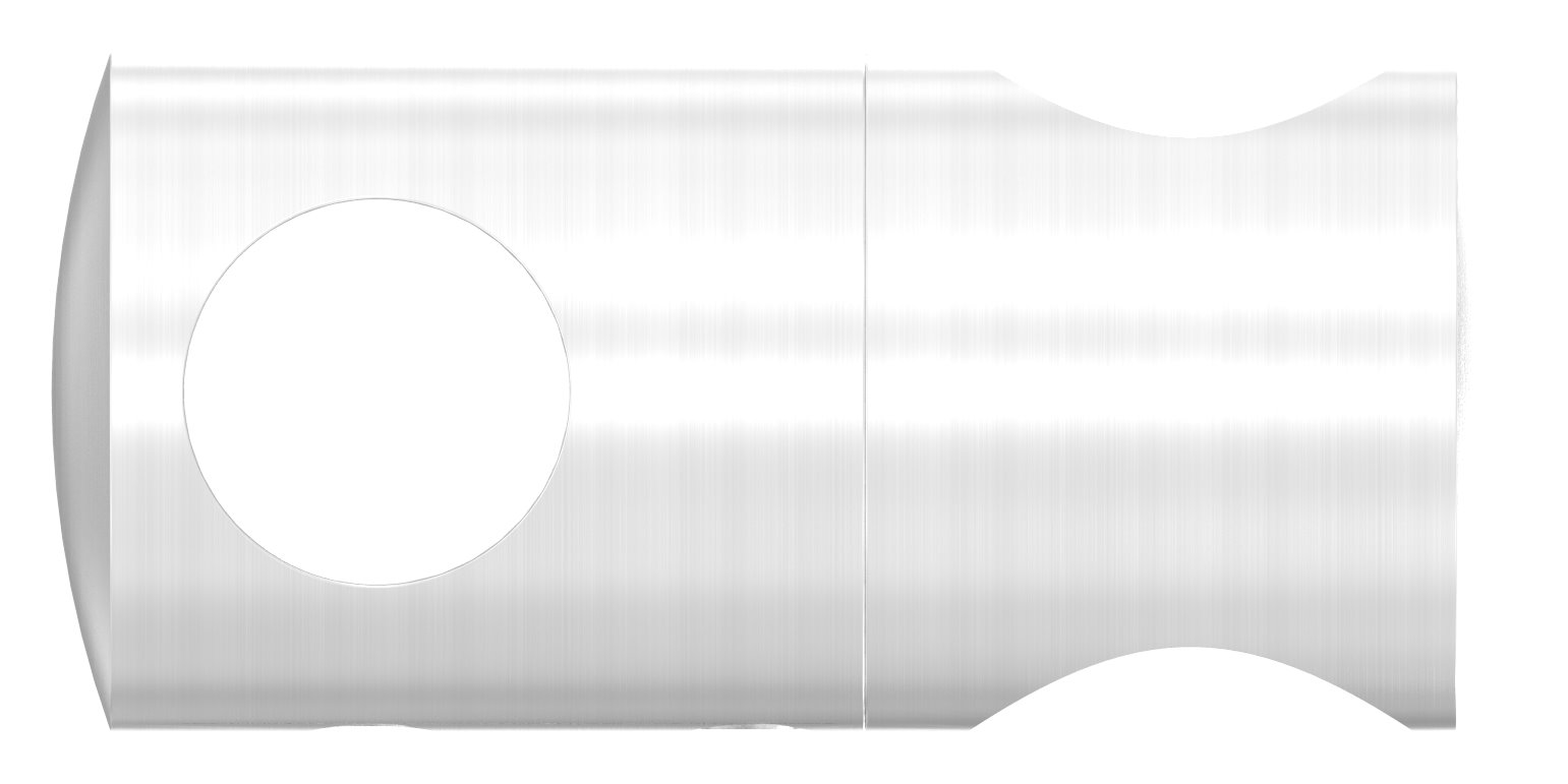 Doppelquerstabhalter mit 14,2 und 14,2mm Bohrung, V2A
