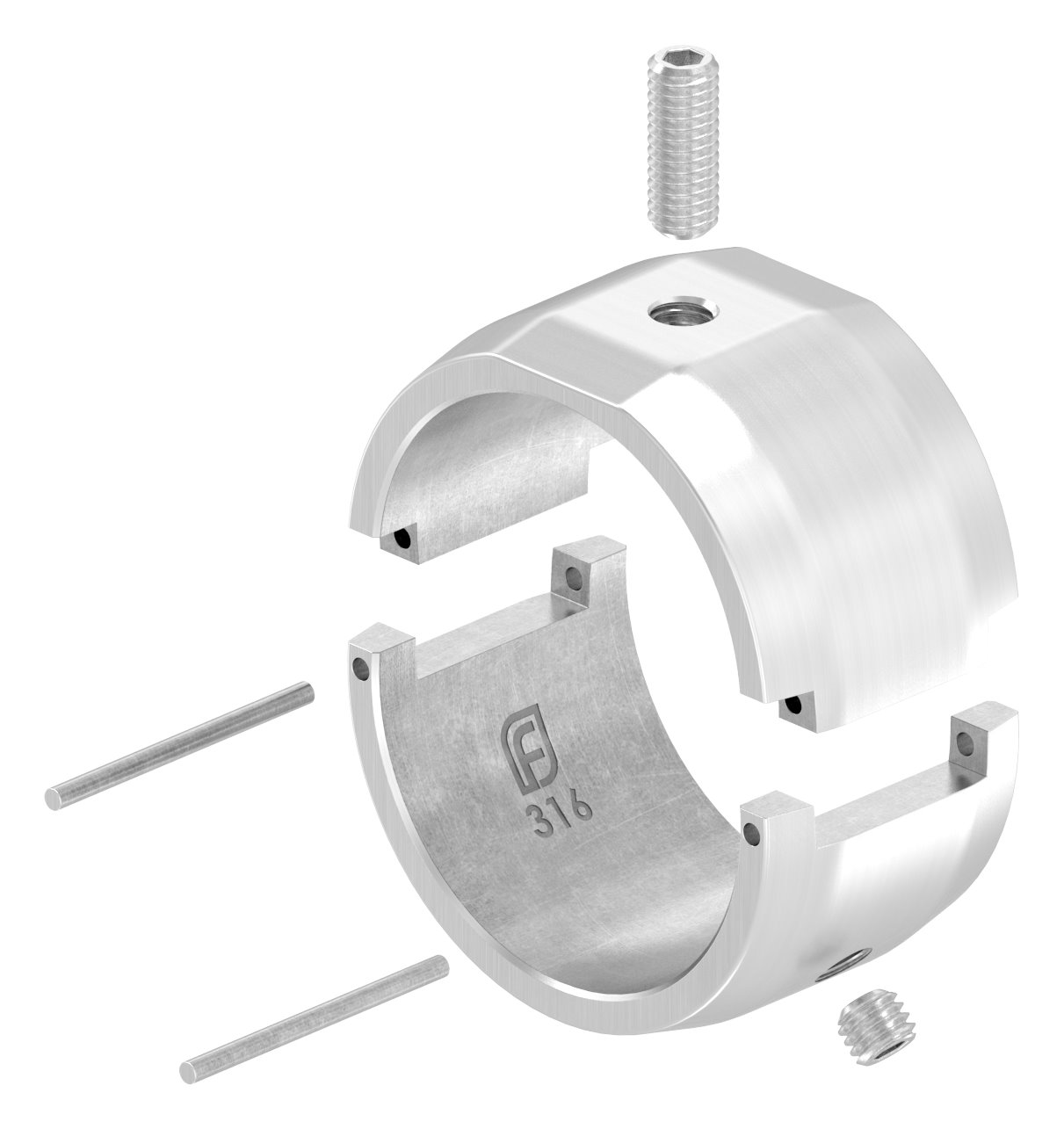 Handlauferhöhung für Rohr 42,4x2,0mm, V4A Handlauferhöhung für Rohr 42,4x2,0mm, V4A