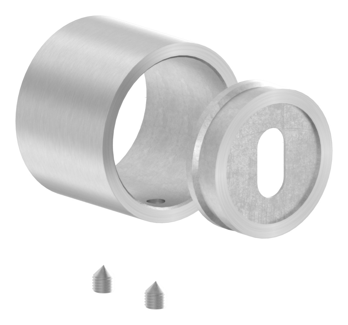 Wandbefestigung für Rohr 33,7mm, V4A