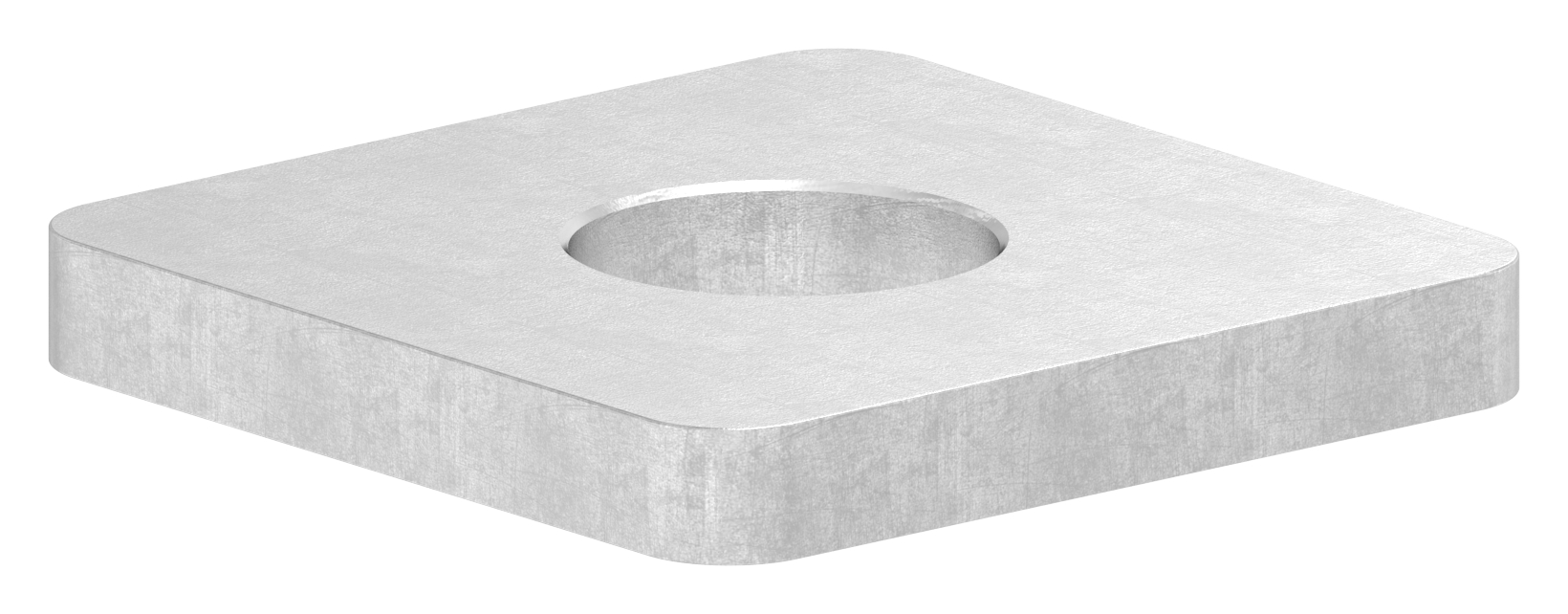 Flachkappe für QR 30x30mm mit Bohrung 12,1mm, Stahl roh