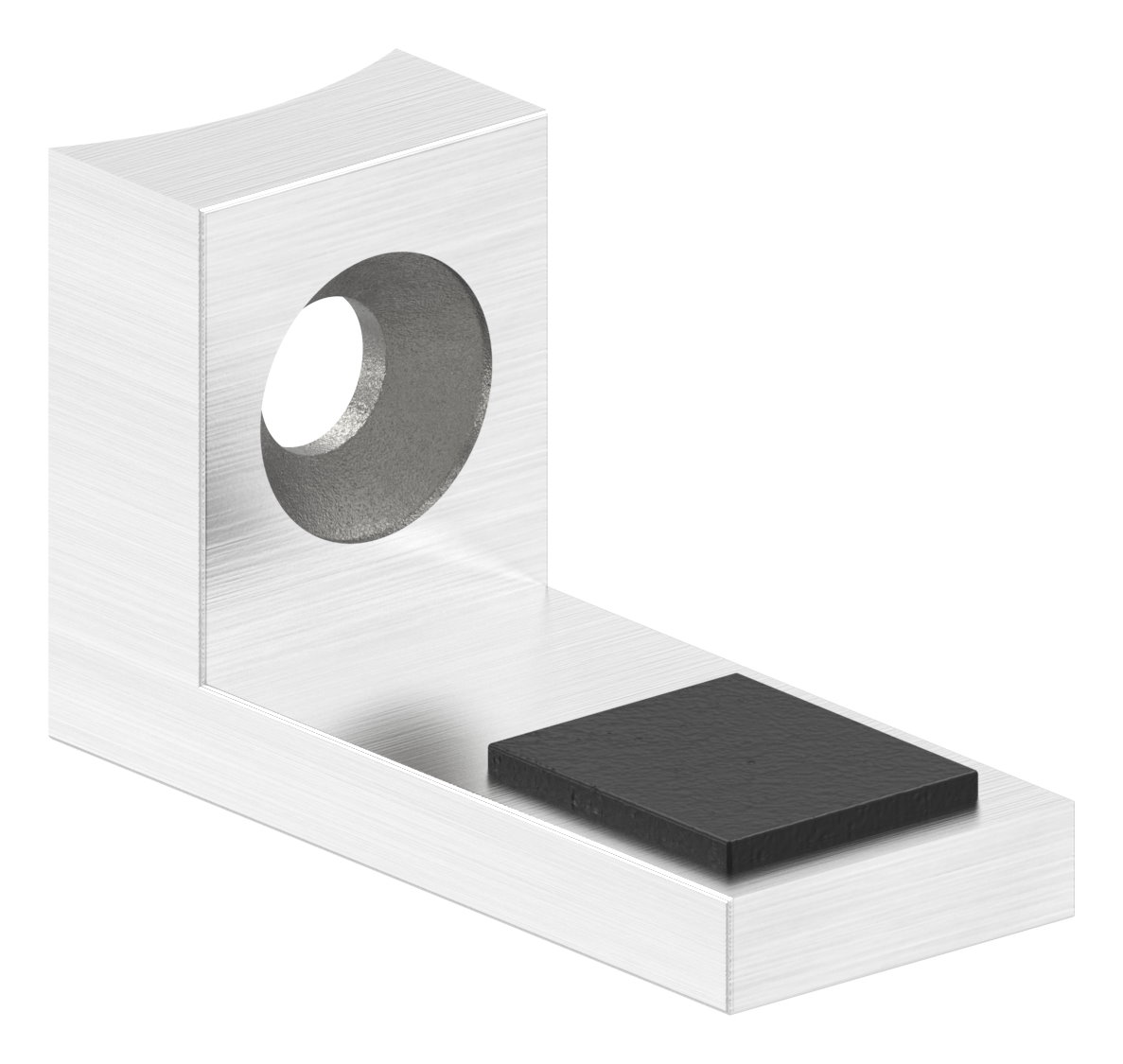 Halteboden mit Anschluss 42,4mm, V2A