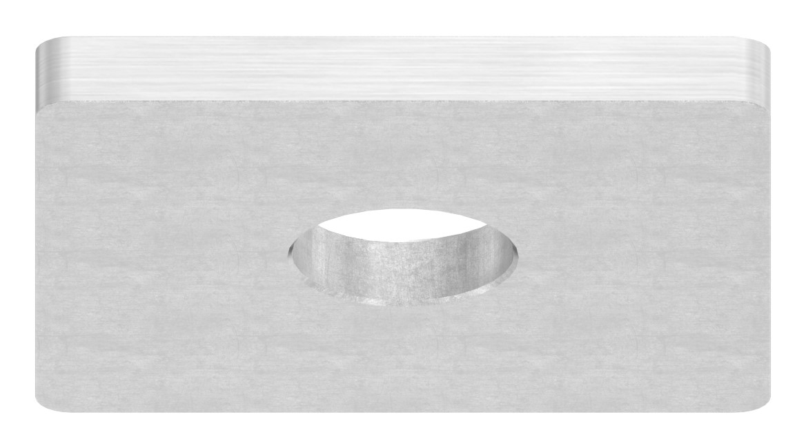 Einsteckkappe für Quadratrohr 40x40 mit Bohrung, V4A