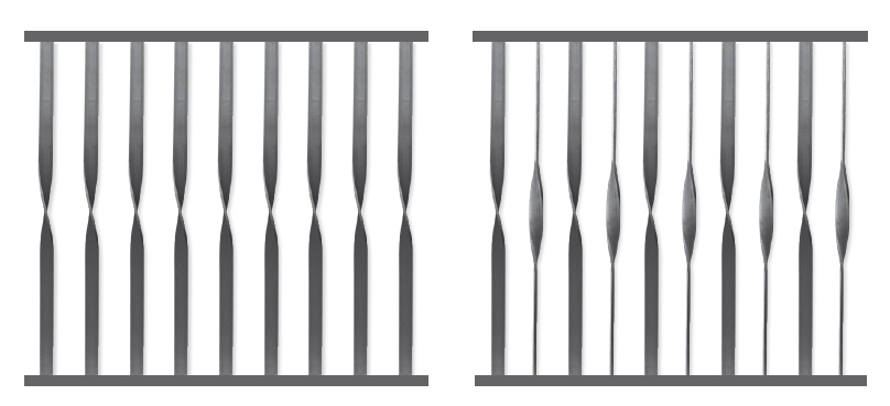 Zaunfeldstab 180° aus Flacheisen 40 x 8mm, Länge 1000mm