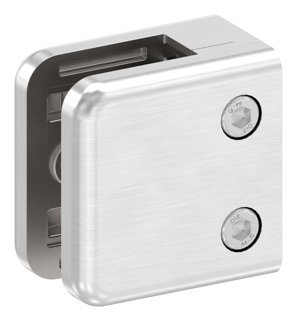Glasklemme Mod. 45, Anschluss: gerade, V4A Glasklemme Mod. 45, Anschluss: gerade, V4A