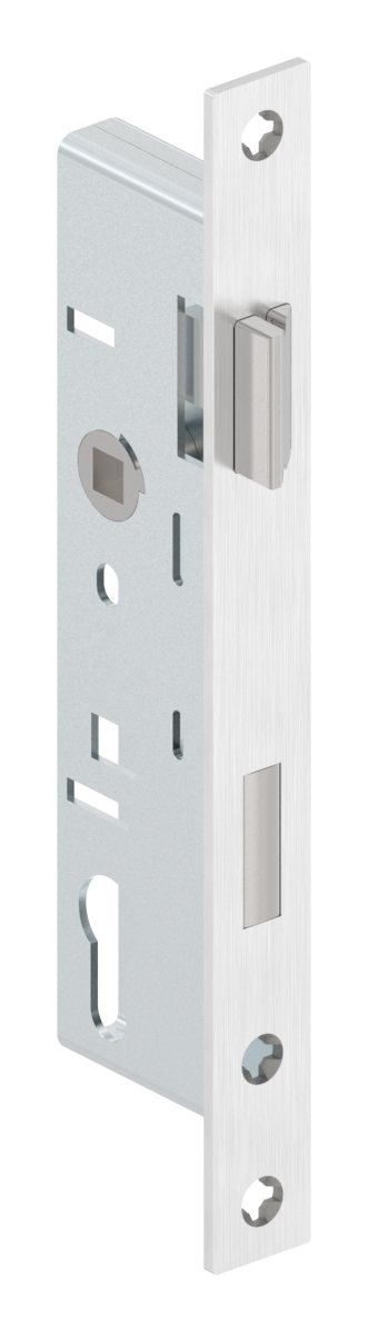 Rohrrahmenschloss verzinkt mit Dornmaß 35mm, mit Anti-Panikfunktion E, DIN links