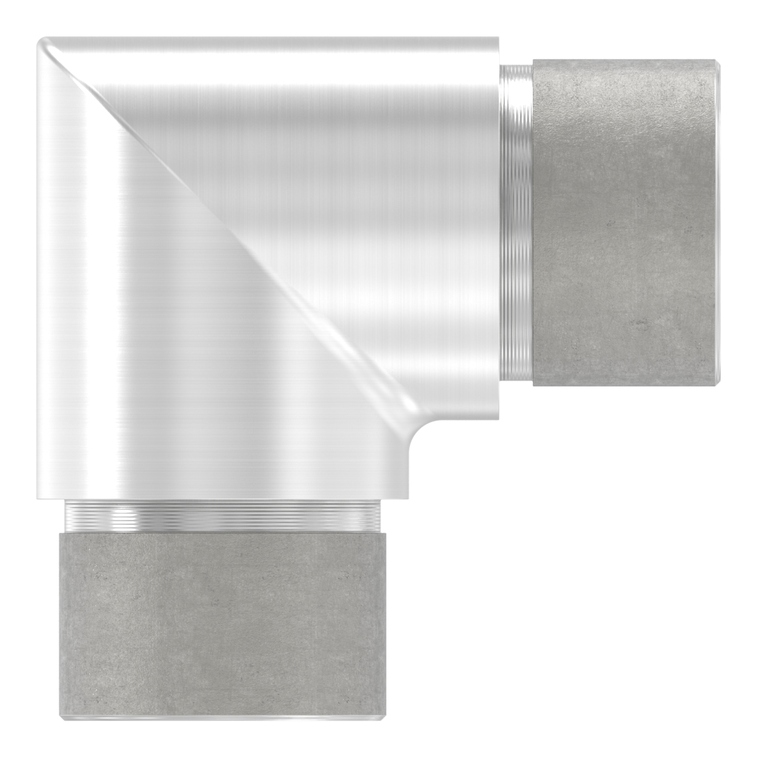 Eckstück 90° kurz, für Rohr 33,7 x 2,0mm, V2A