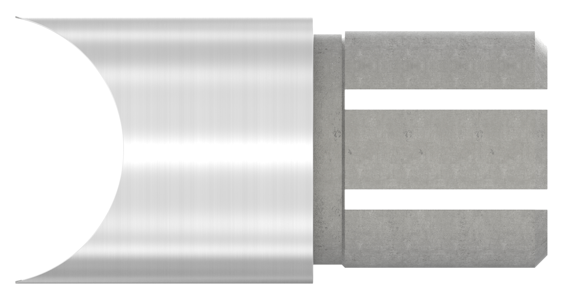 Anschlussstück 90°, Anschluss oben: 42,4mm, V2A