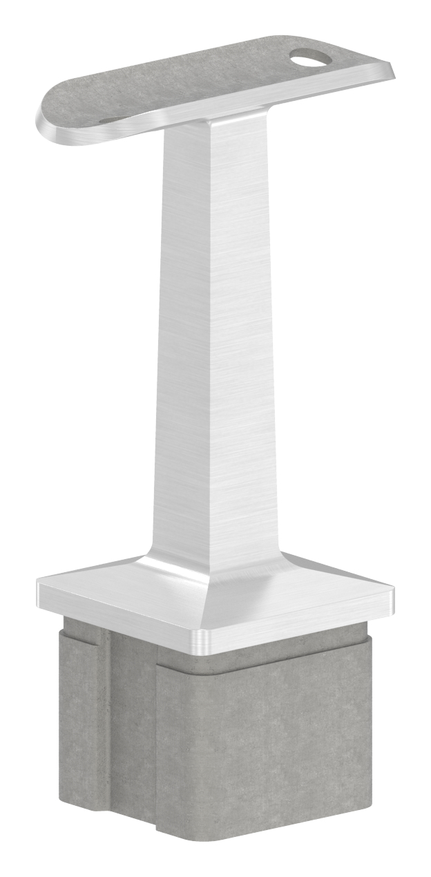 Rohrabschlussstopfen mit Stift für Rohr 40x40x2mm, V2A