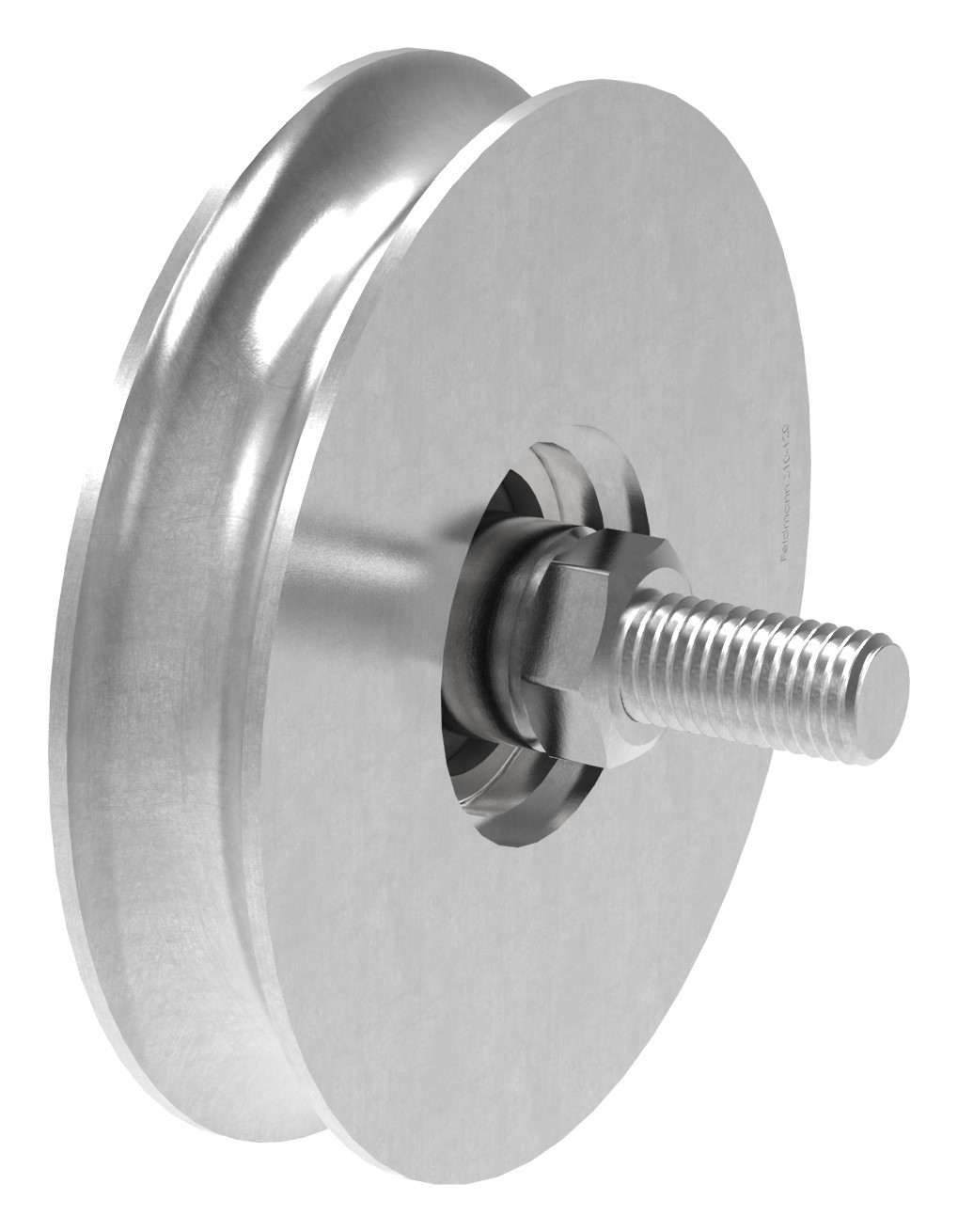 Schiebetorrolle mit rund. Rille