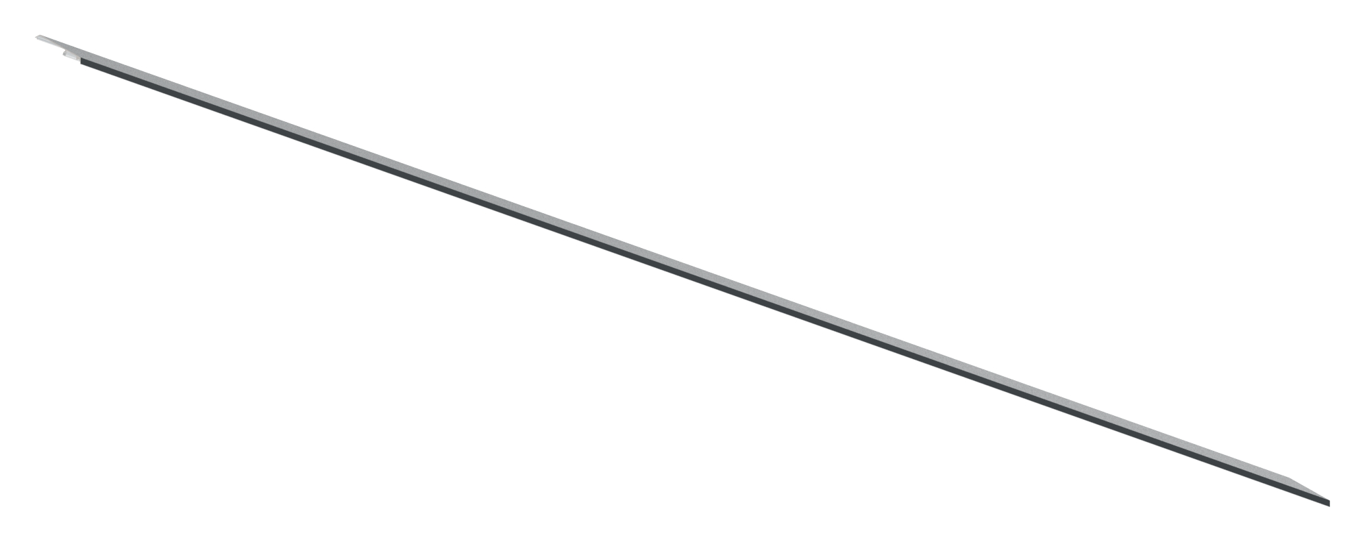 Design-Abdeckung für eleganza canopy, L: 2405mm, RAL 7016