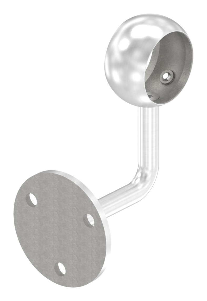 Handlaufhalter mit Kugelring für Rohr 42,4mm (Ronde und Bügel verschweißt), V2A
