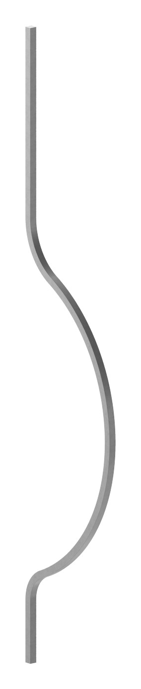 Korbgitterstab 12x12mm, glatt, H: 1000mm