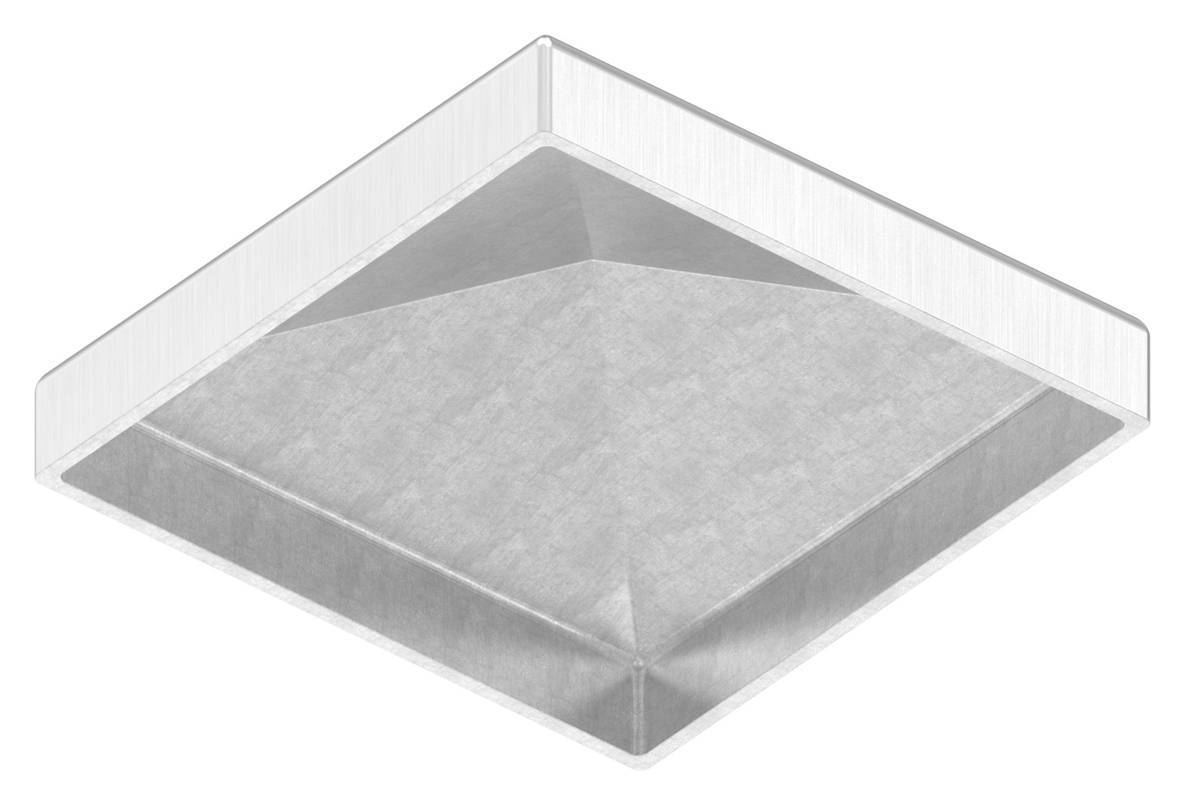 Pyramidenkappe, für Rohr 60x60mm, V2A