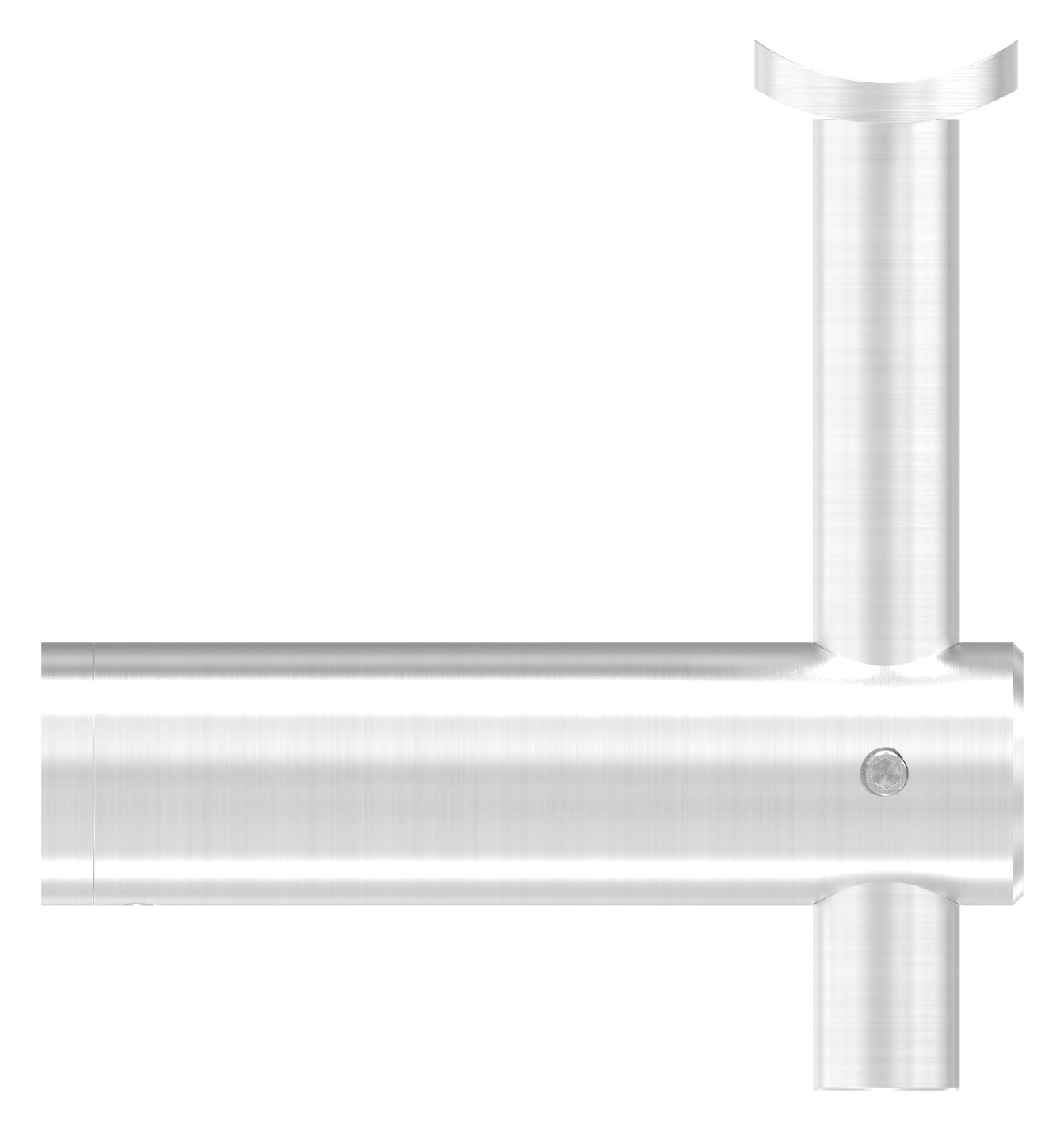 Handlaufhalter mit Handlaufanschlussplatte 42,4mm, V2A