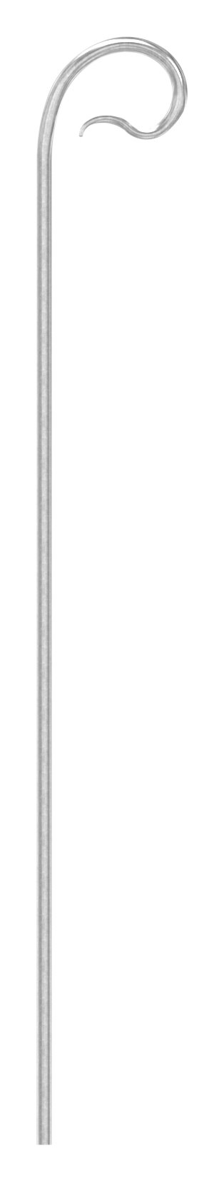 Stab aus Ø 12mm, oben eingerollt, 860mm