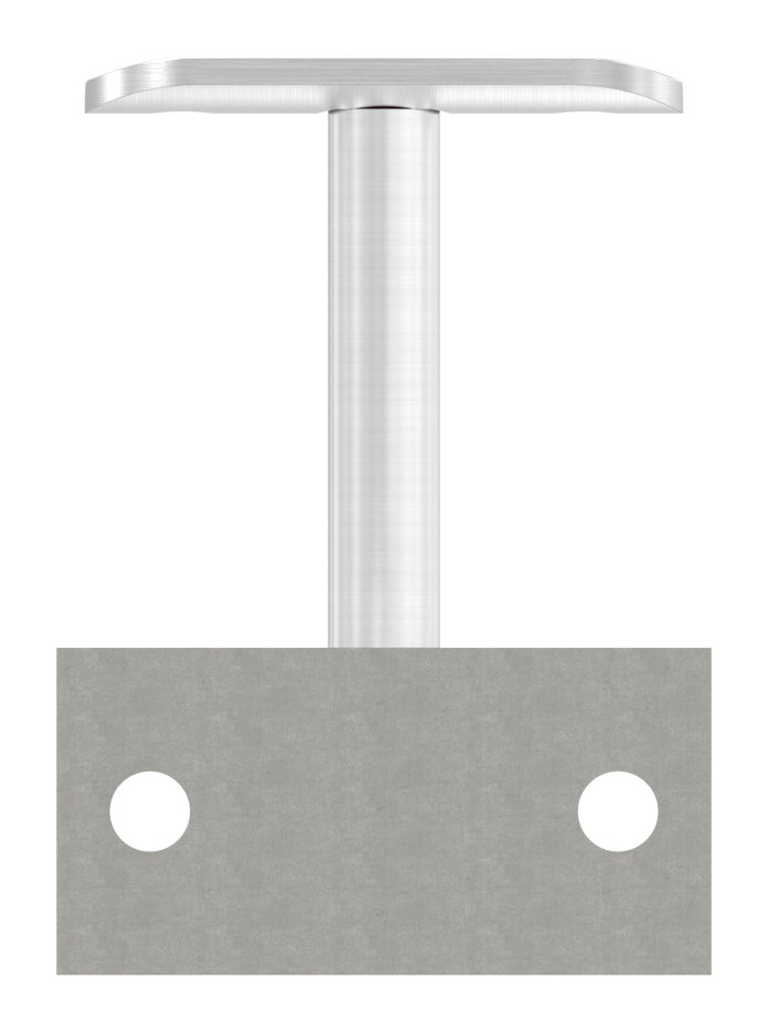Handlaufhalter mit Handlaufanschlussplatte 42,4mm (Ronde und Bügel verschweißt), V2A