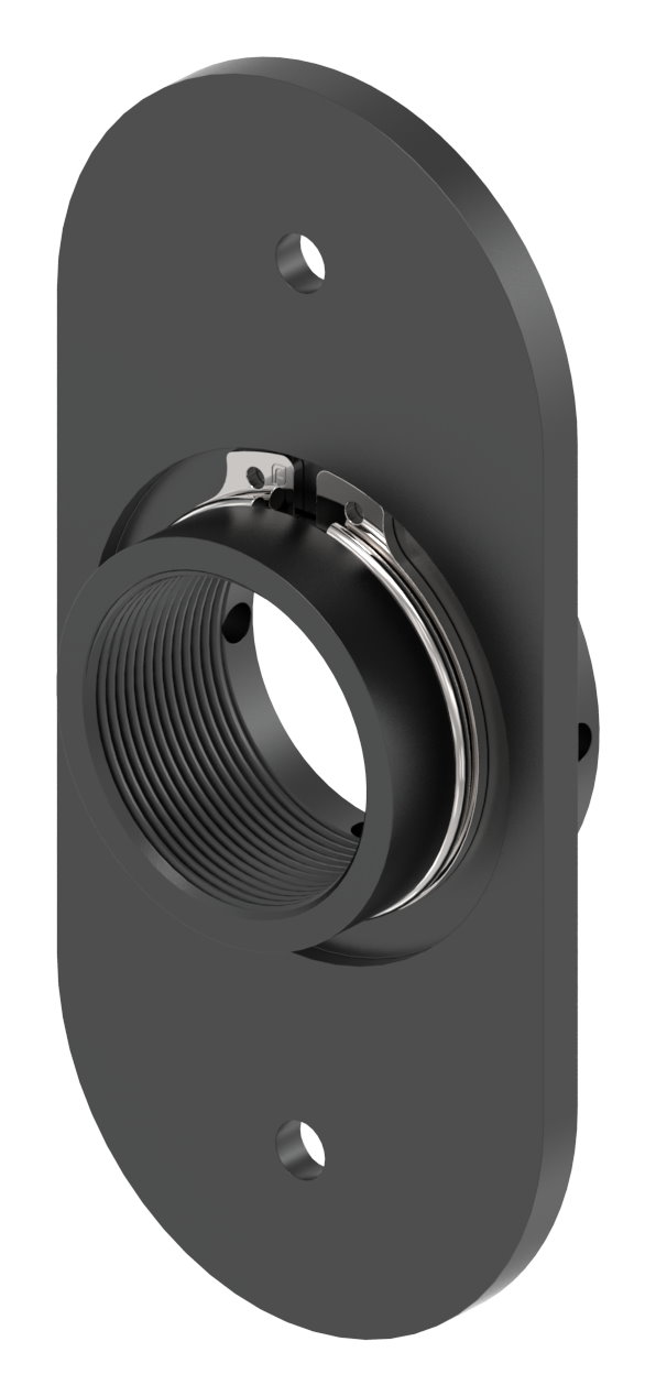 Montageplatte oval: 65x140mm